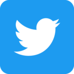 logo for Twitter of white bird on blue background