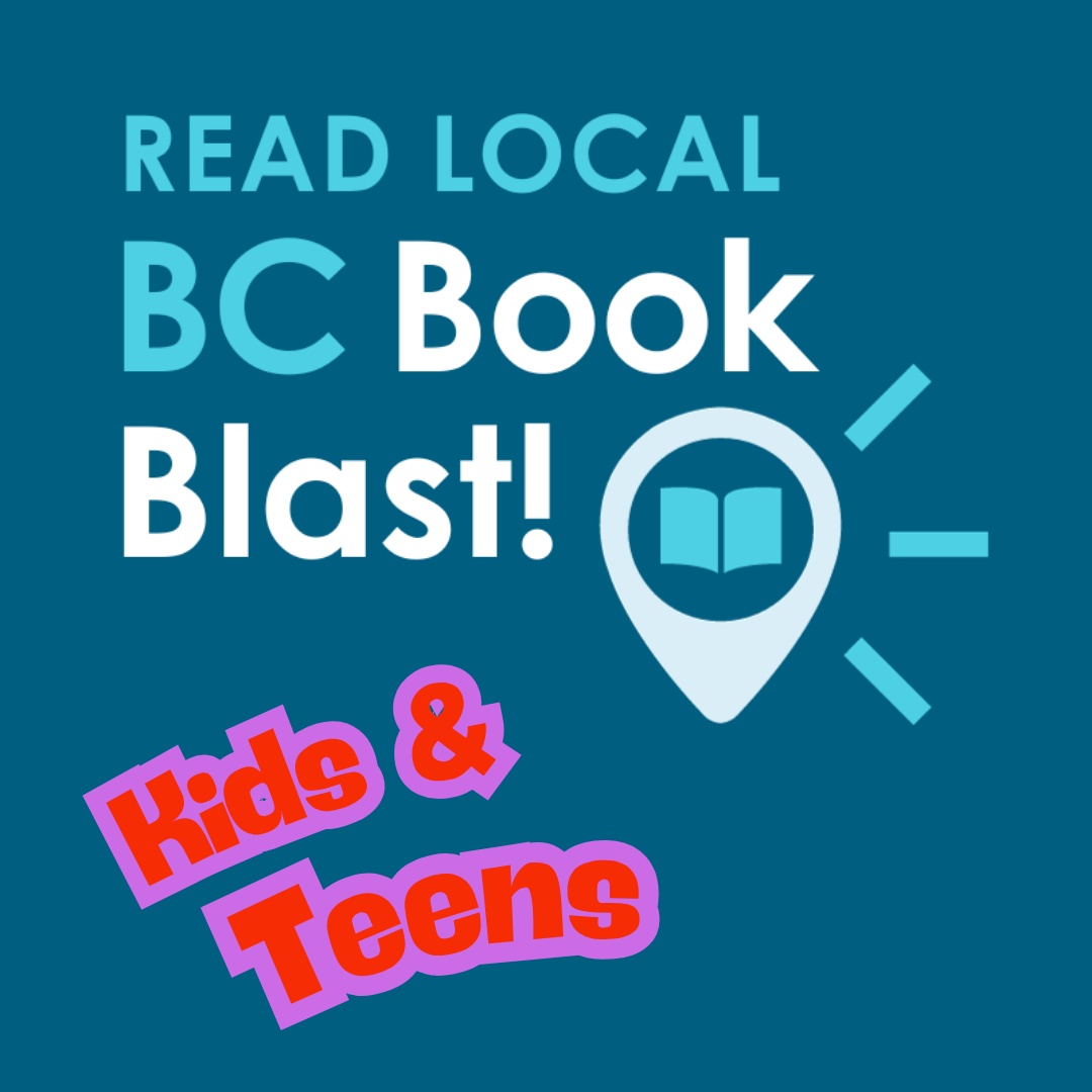 Read Local BC Book Blast! Kids & Teens logo on blue background