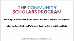 Comunity Scholars Program screen shot