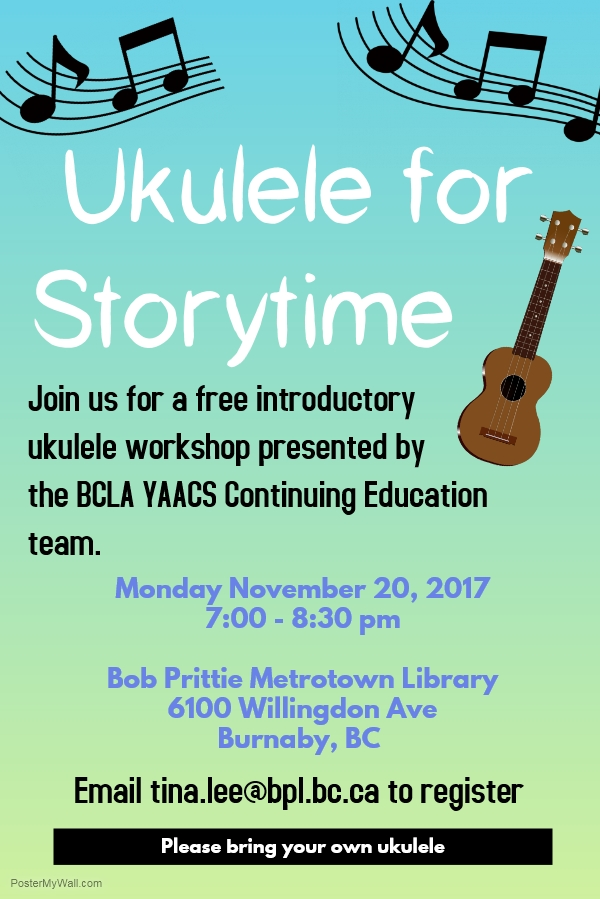 ukulele for storytime poster